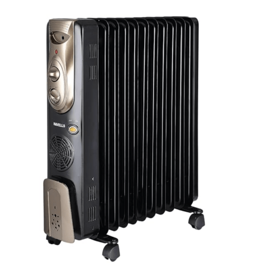 Havells OFR 13 Fin OFR 2900 Watt with 3 Heat Setting DUO Tech PTC & OFR (Black)